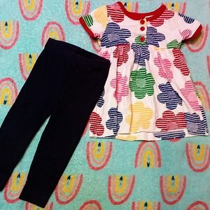 Hanna Anderson Floral Dress and Slacks